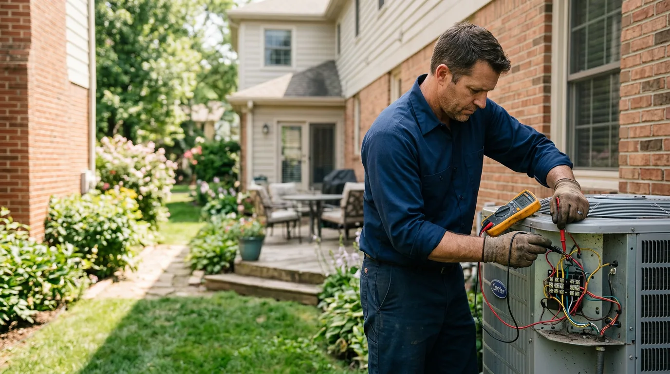 HVAC technician working near Woonsocket, RI